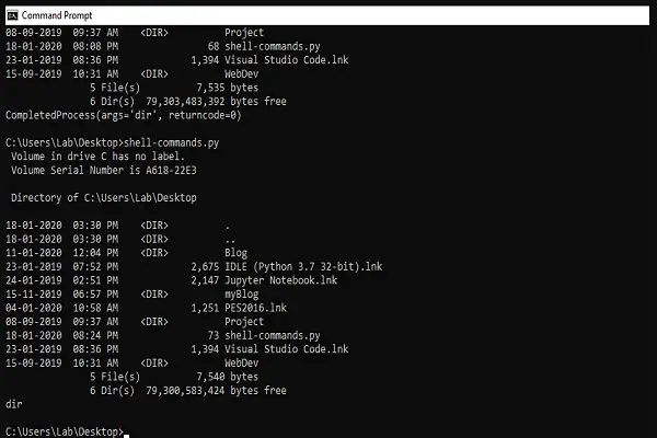 python script to open terminal and run command linux
