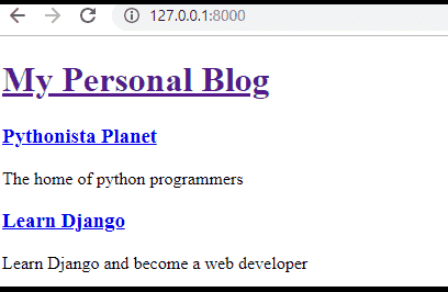 How to create a blog using django
